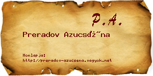 Preradov Azucséna névjegykártya